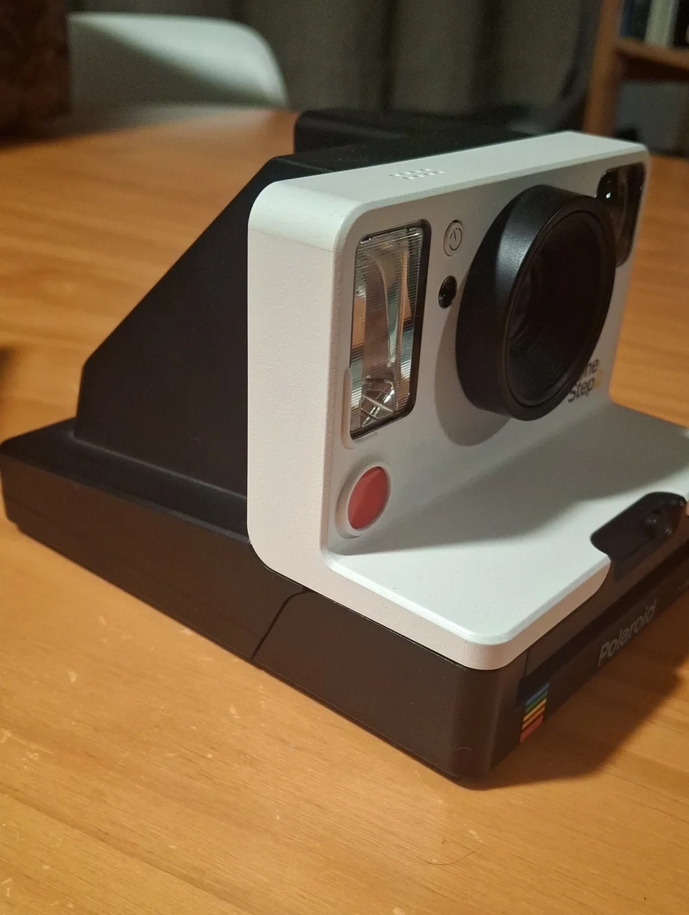 Polaroid OneStep2 Instant Camera in White with Black and Red Accents